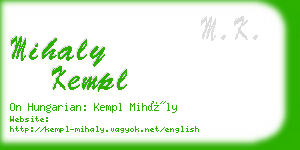 mihaly kempl business card